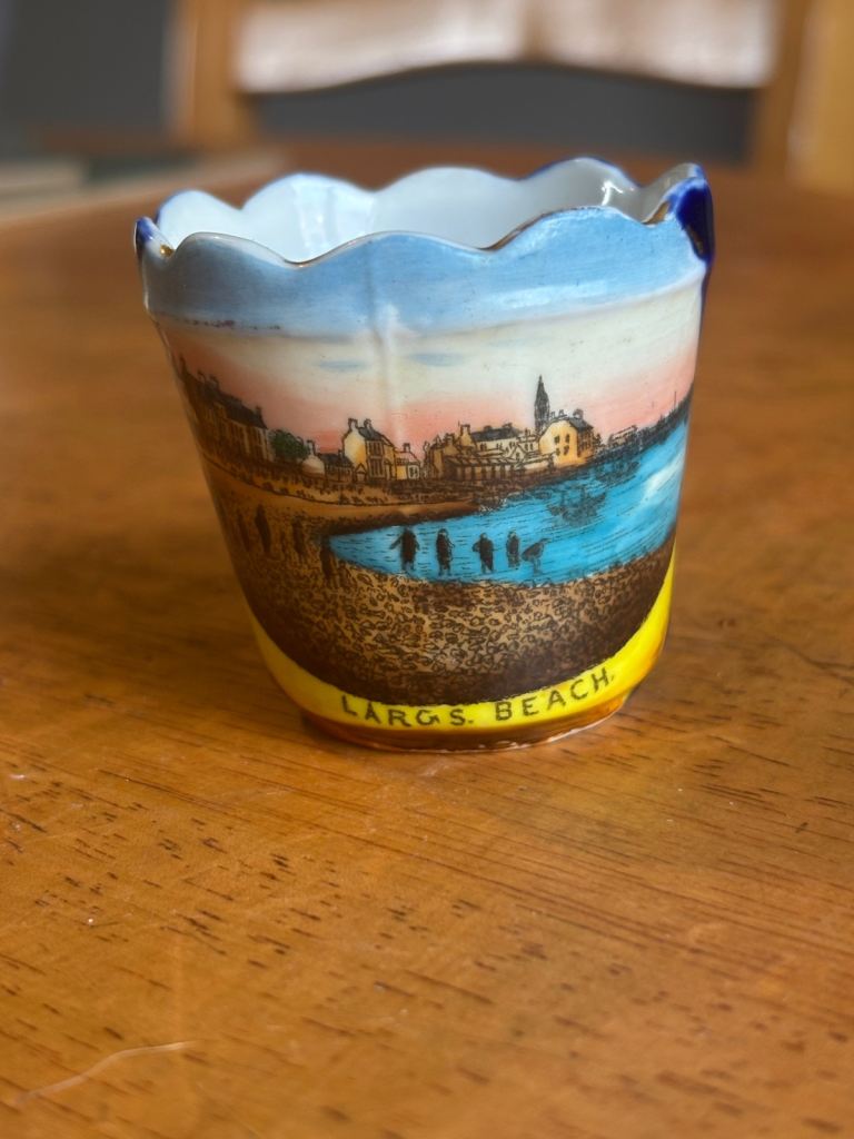 Vintage Largs Beach Souvenir Mug - Made in Germany