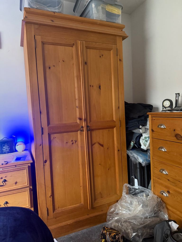 Solid pine wardrobe. 