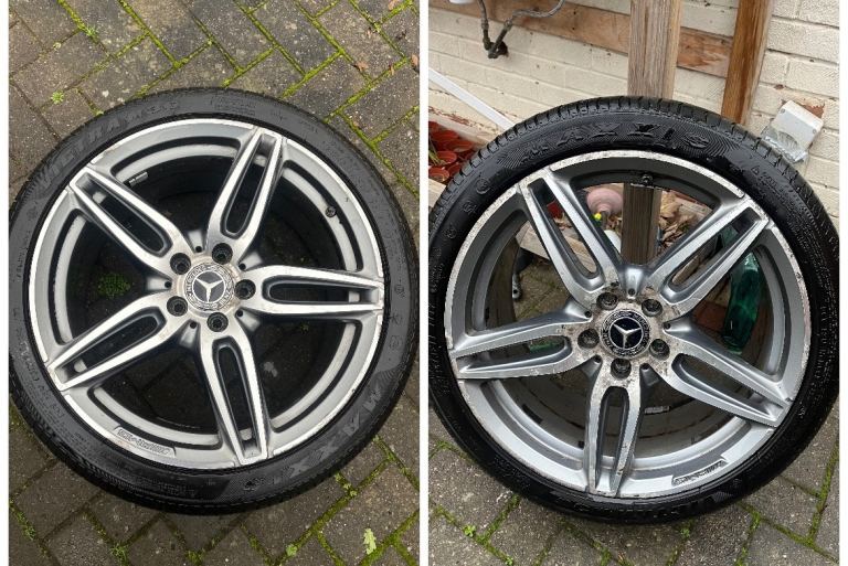 2x rear Genuine mercedes amg 19 inch alloy wheels 