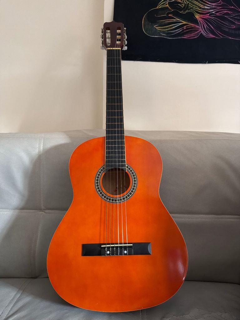 Orange Classical Guitar – Good Condition, Full Size