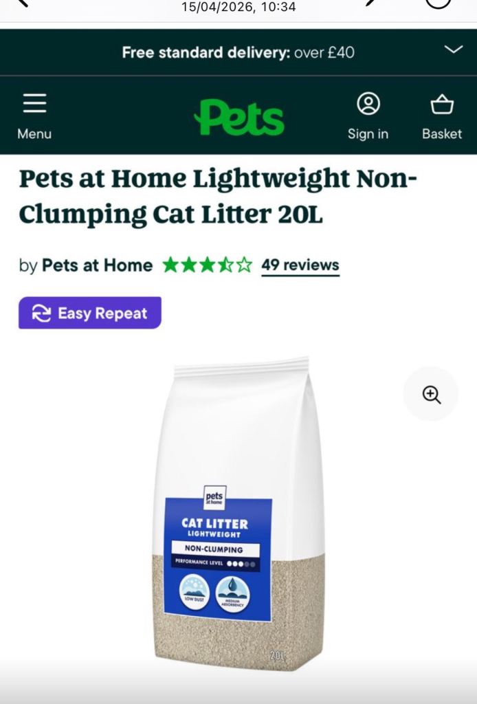 Cat litter for sale 