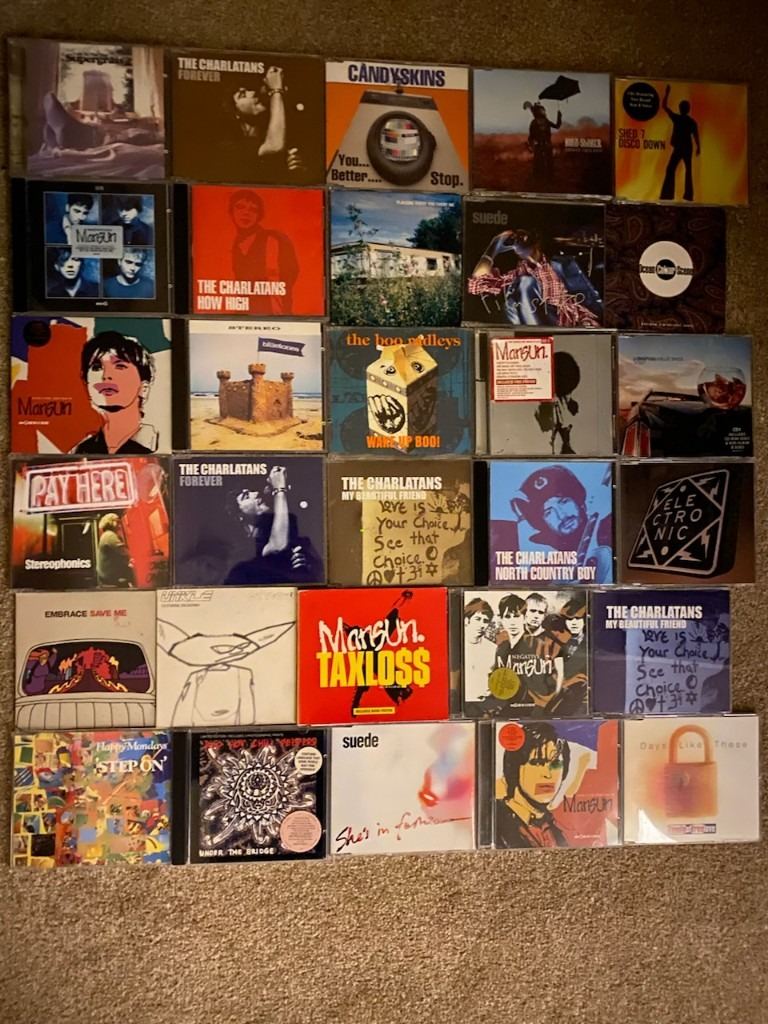 1990's, indie-rock CD singles, Charlatans, Mansun, Placebo, Red Hot Chilis, etc