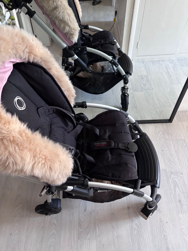 Bugaboo Bee Pushchair - Blue with Fluffy Hood