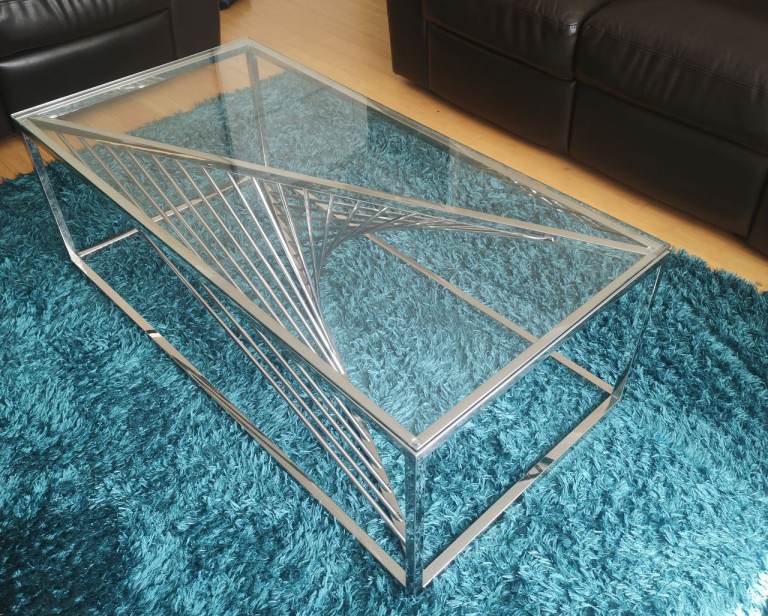 Glass/Metal Coffee Table