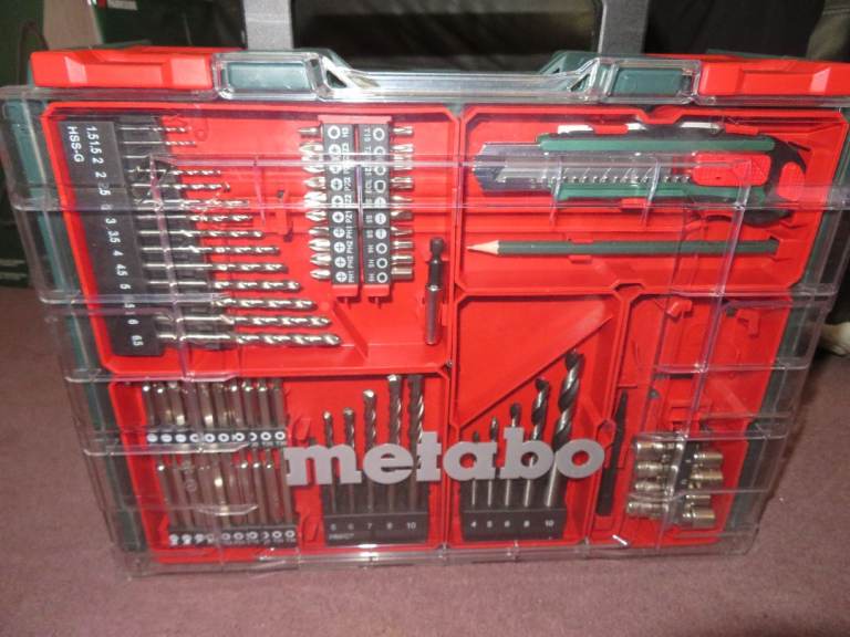 Metabo SB 18 L Set (602317710) Cordless Hammer Drill with 78-piece mobile workshop