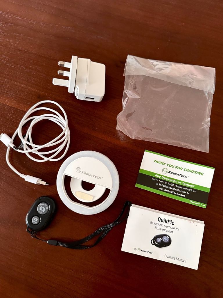 Selfie ring light for phone, laptop, meetings