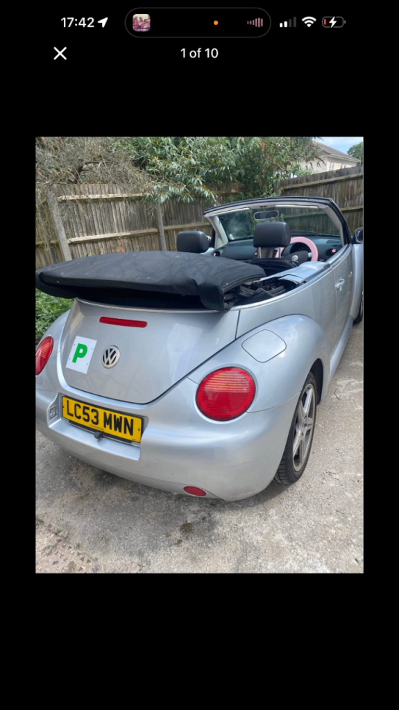 Volkswagen, BEETLE, Convertible, 2003, Semi-Auto, 1984 (cc), 2 doors