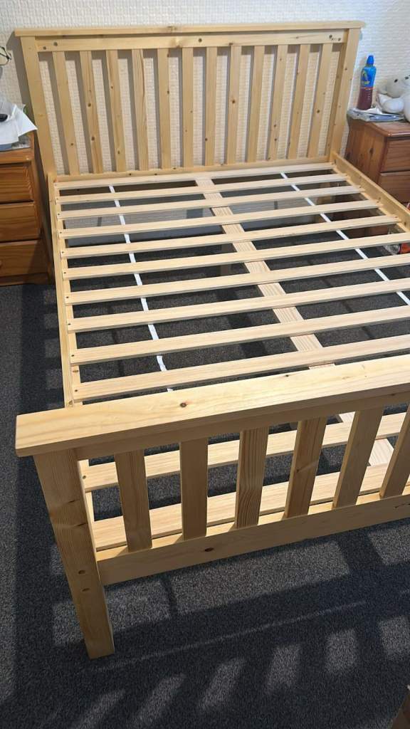 35% Discount On Double Size Premium Wooden Bed 🔥 | Guaranteed Price - Free Delivery & COD ! **