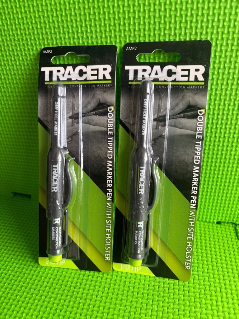 2 X Tipped Deep Hole Marker Pen with Site Holster New Tracer