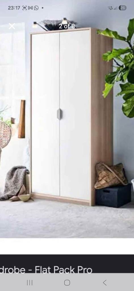 2 door wardrobe and matching drawer unit