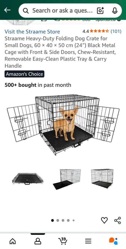 Snall dog crate 