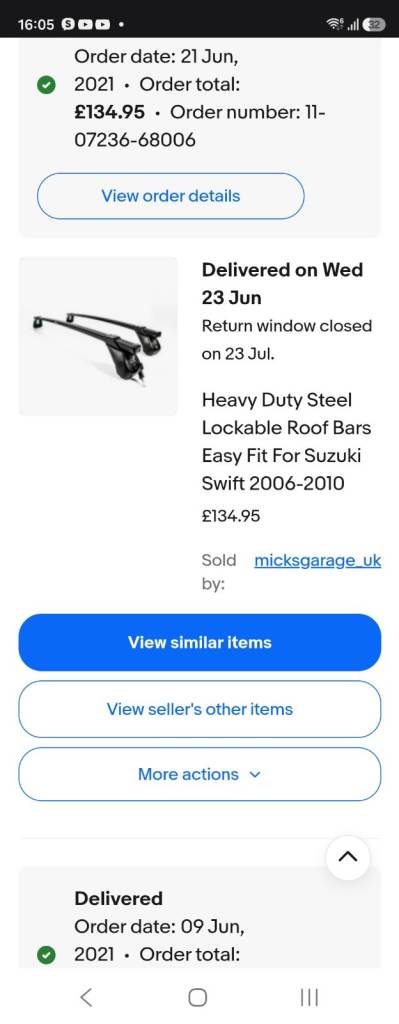 Roof Bars for Suzuki Swift