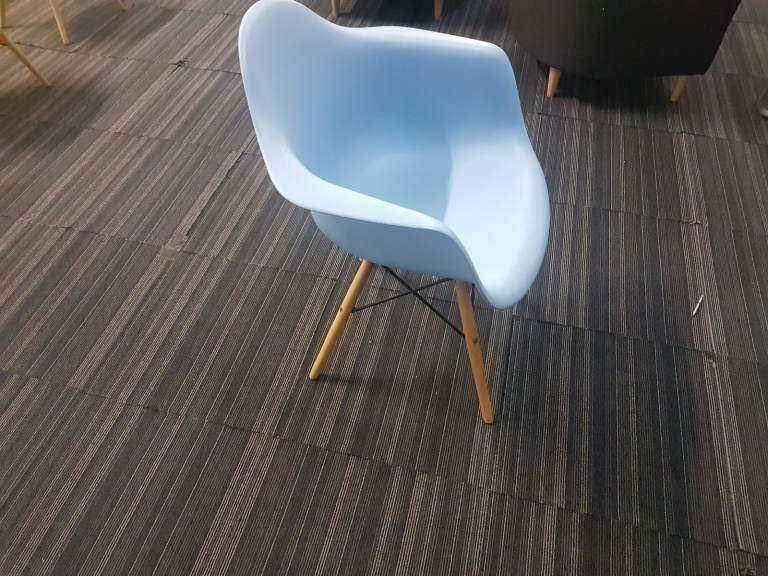 Plastic Eiffel Armchair in blue Living room/dining chair Home lounge/dining