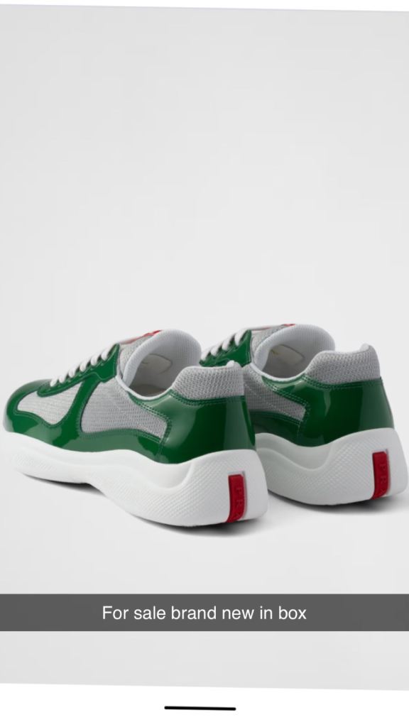 Prada Green & Grey Trainers – Brand New in Box