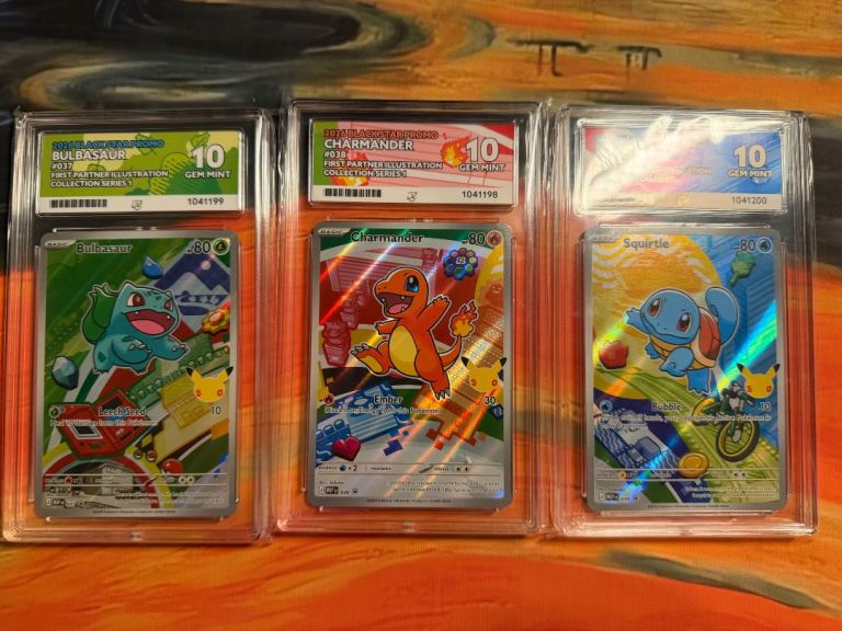 Pokemon TCG kanto First partners Charmander, bulbasaur, squirtle 
