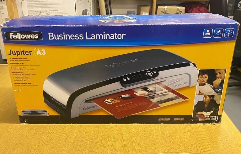Fellowes Jupiter A3 Laminator As New w/ 200 pouches