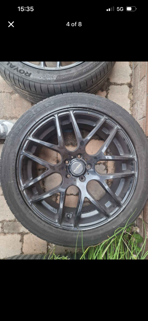 20 inch alloy wheel set with new tyres 
