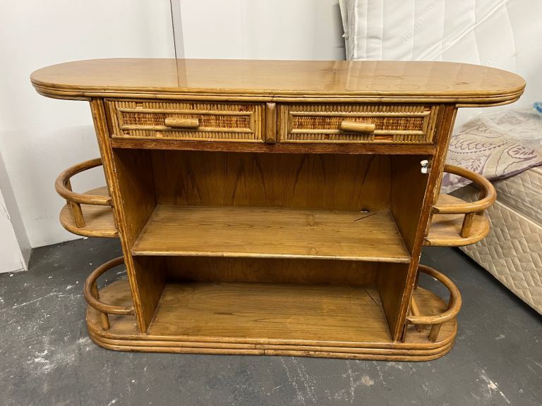 2 x Vintage Bamboo Tiki Bars 