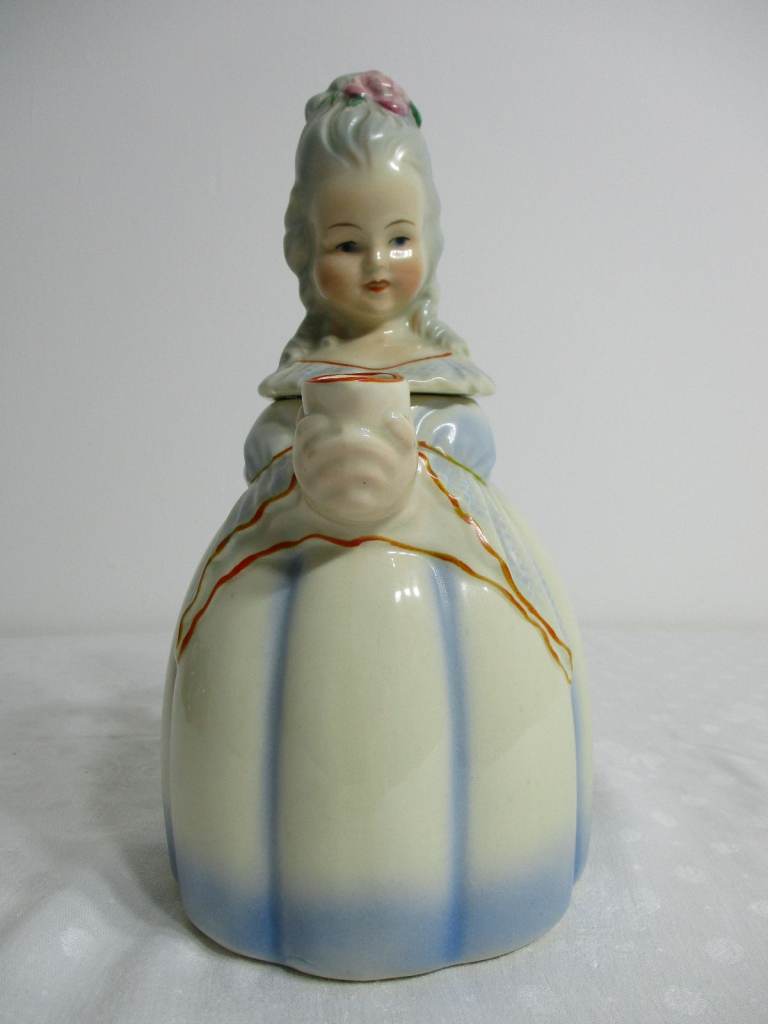 Vintage (1950s) German Erphila Pottery Novelty Lady with Milk Jug Teapot - 6710. 