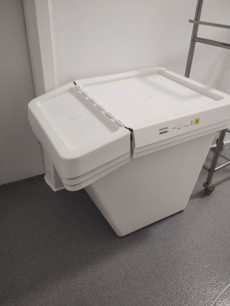 White plastic  IKEA storage boxes