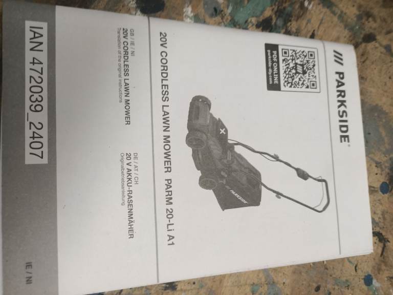 Parkside battery lawnmower 