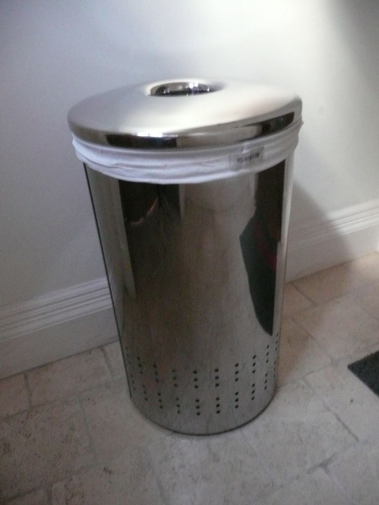 Brabantia Stainless Steel 60L Laundry Bin With Lid & Inner Liner