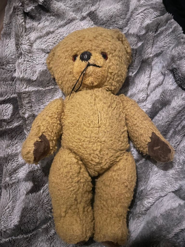 Pedigree 1960’s /1970’s Teddy Bear, mouth needs stitched on one side.