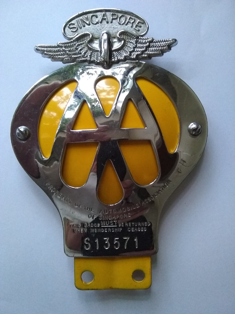 Automobile Association of Singapore Car Badge S13571
