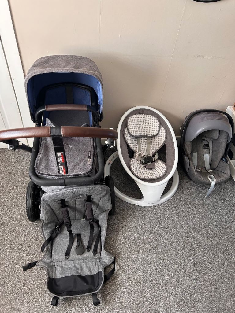 **Complete Baby Travel Bundle – Bugaboo Cameleon 3, Cybex Car Seat & Munchkin Electric Swing**