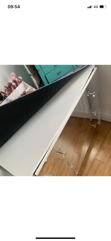 White Crystal Mirrored 3 Piece Bedroom Furniture Wardrobe Drawers Girls Bedroom