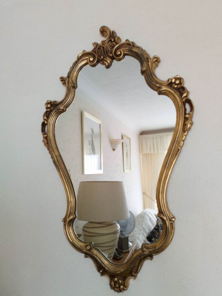 Ornate Gold Framed Wall Mirror