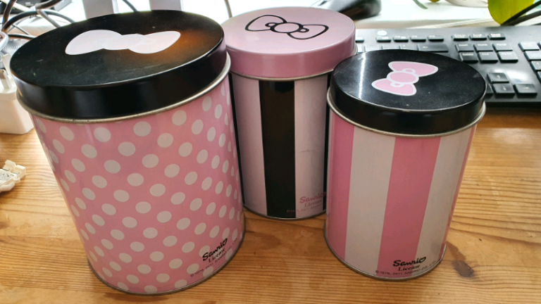 Hello Kitty tin set, 3 piece