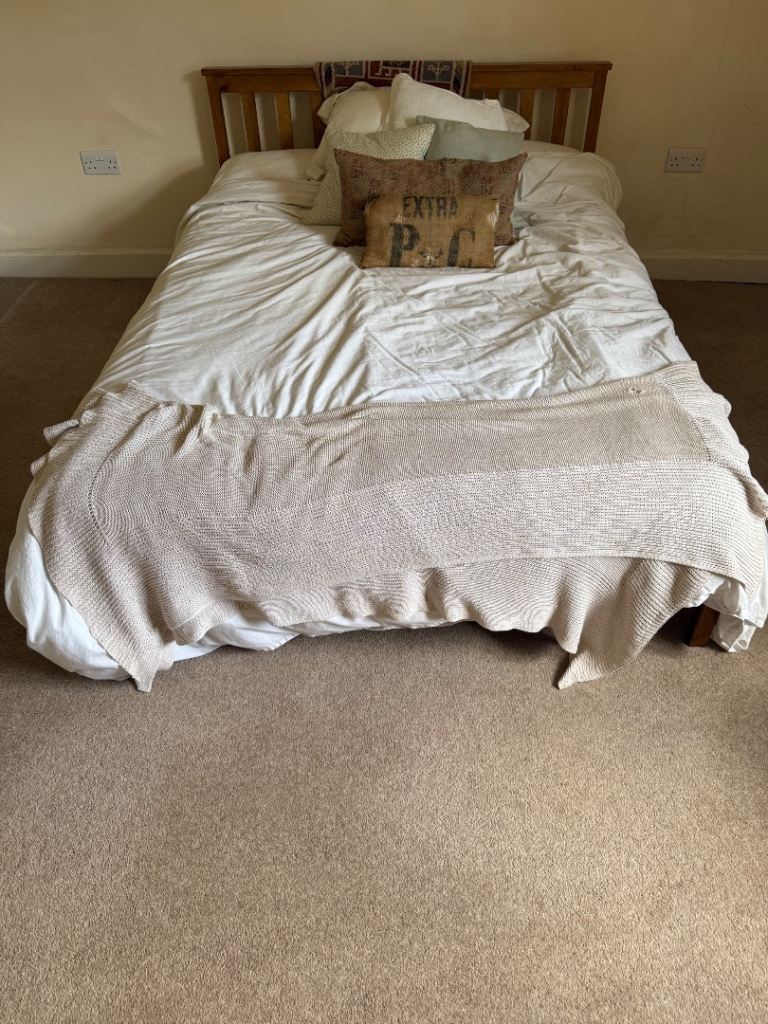 Wooden Headboard – Double Bed Size, Good Condition