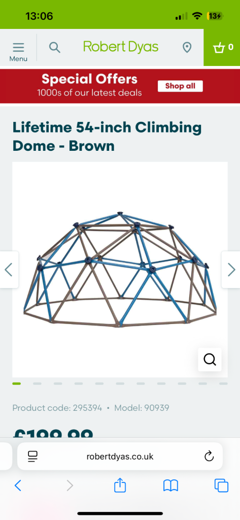 Children’s climbing frame dome 