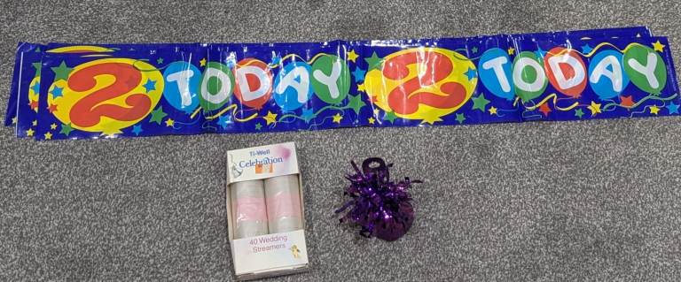 BUNDLE OF KIDS ADULTS PARTY HATS LOOT BAGS BALLOONS TABLECOVER NAPKINS FOOD BOXES