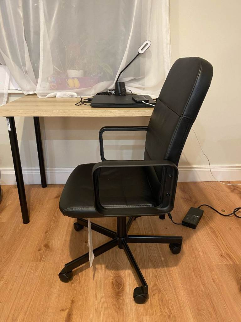 IKEA Desk and Black Office Chair – 2 Months Old, Excellent Condition