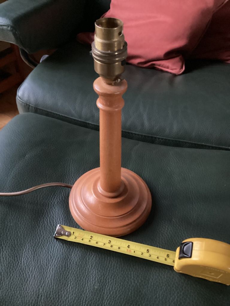Wood turned lamp base
