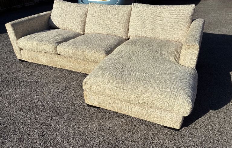Large DFS Beige L Shape Sofa