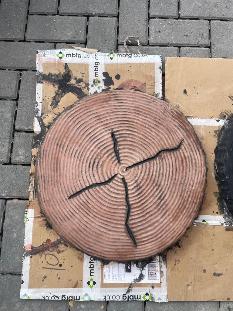 Large and very heavy Log stepping stone 