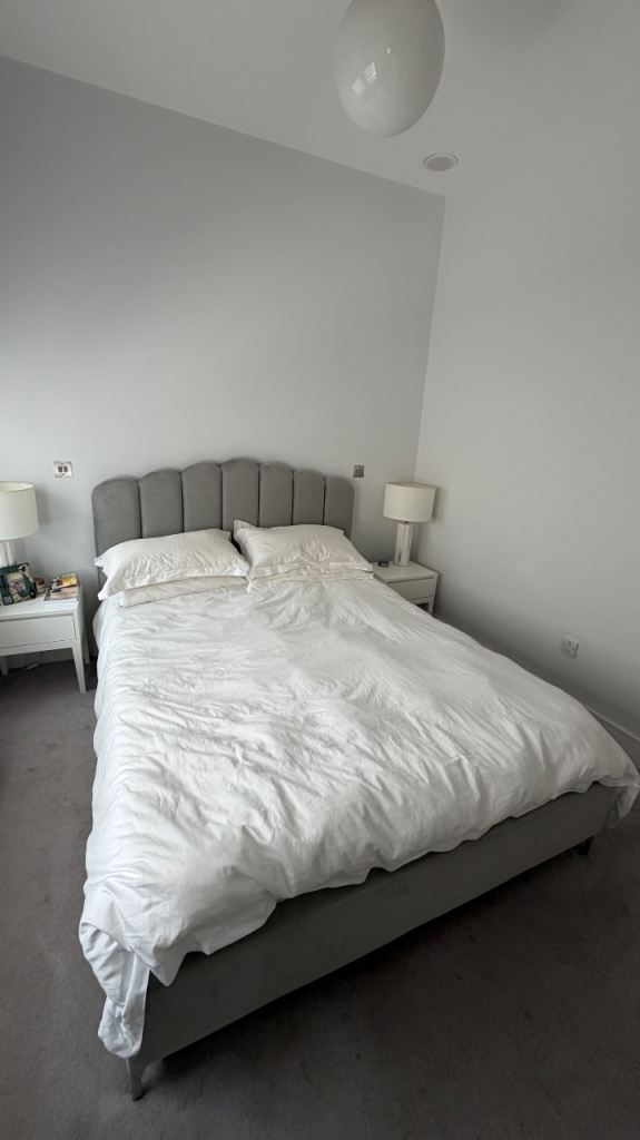 Velvet Queen Bed Frame – Available for Immediate Collection