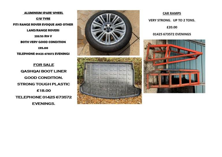 SPARE WHEEL BOOT LINER RAMPS