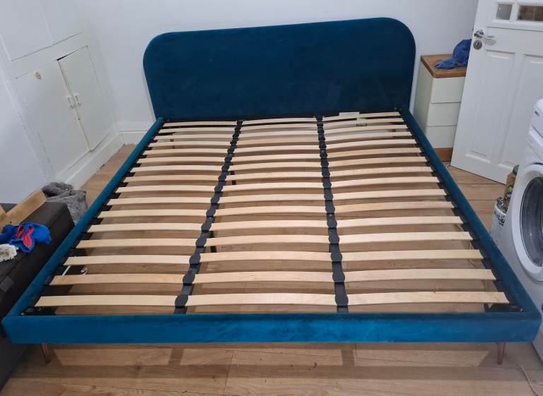 image for Super King Size Velvet Bed Frame [£120] (SAME DAY DELIVERY AVAILABLE)