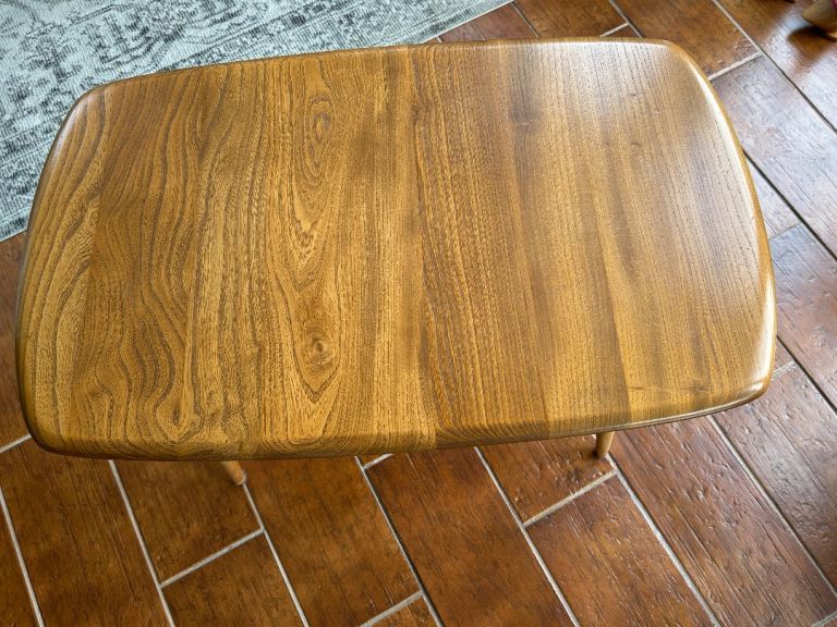 ERCOL c1950's-60's coffee/lamp table elm top early model 213