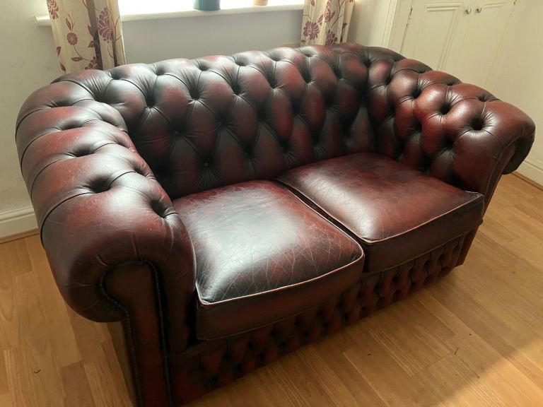 Chesterfield Oxblood red 2 seat sofa/settee