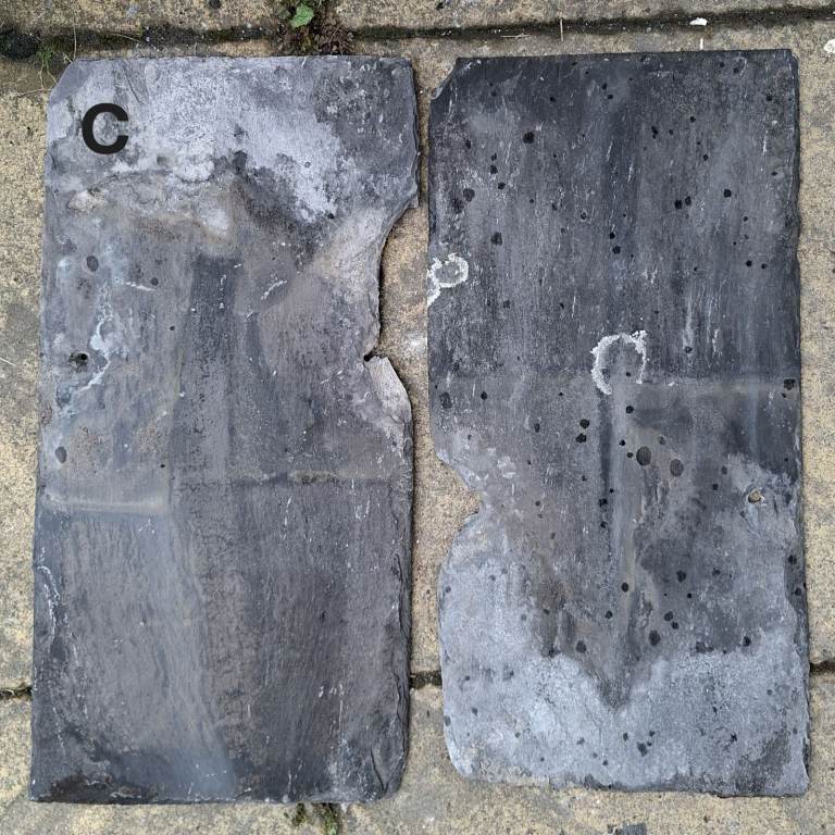 Welsh Slate 20 x 10 x 8mm   reclaimed roof tiles