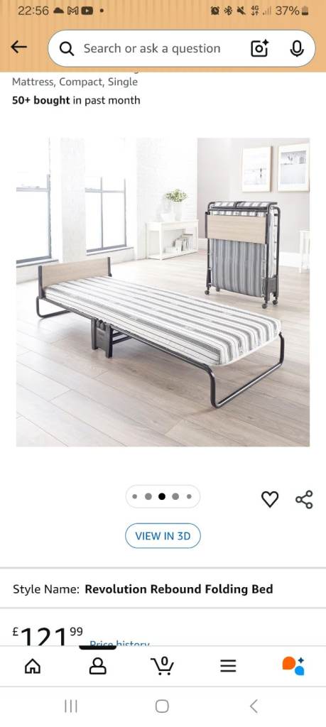 Single folding bed