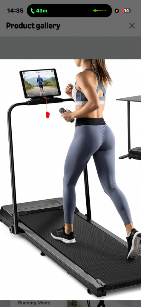 Compact Folding Treadmill with Tablet Holder – As Good As New