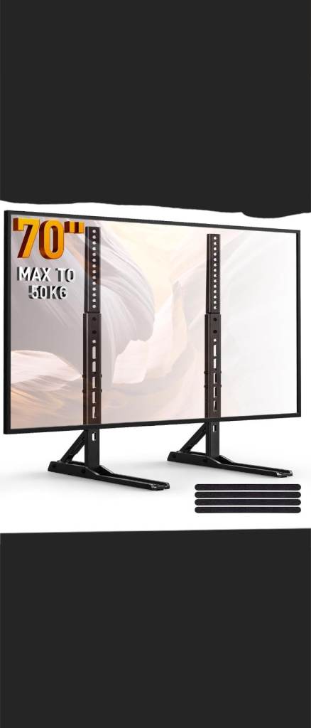 Universal TV Stand for up to 70-inch TVs, Max 50KG – NEW