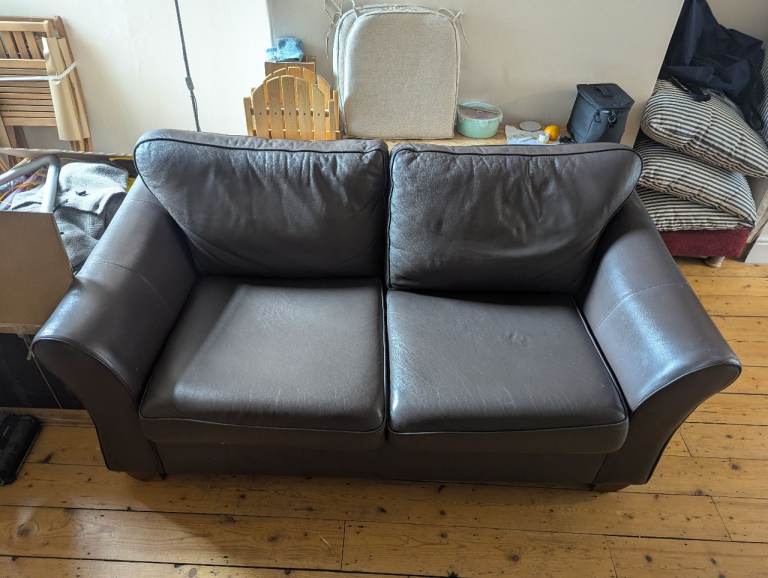 Marks & Spencer ‘Abbey’ 3-Seater Sofa - Real Brown Leather