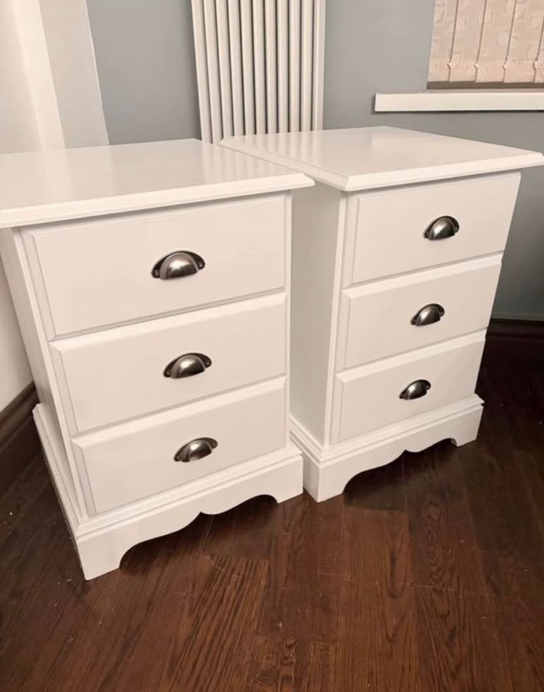 Beautifully renovated solid wood bedside cabinets